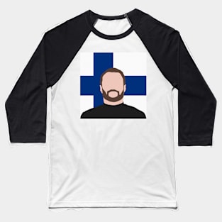 Valtteri Bottas Face Art - Flag Edition Baseball T-Shirt